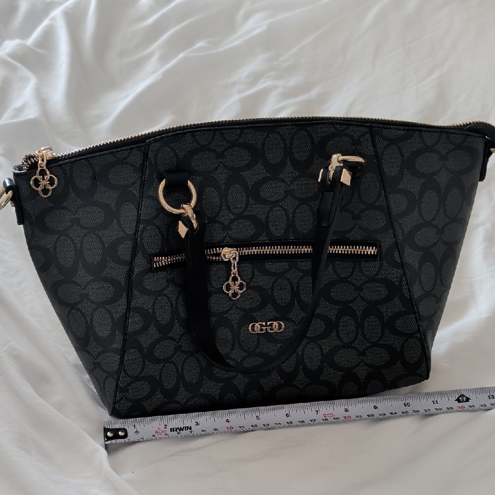 Elegant Black Designer Tote Bag